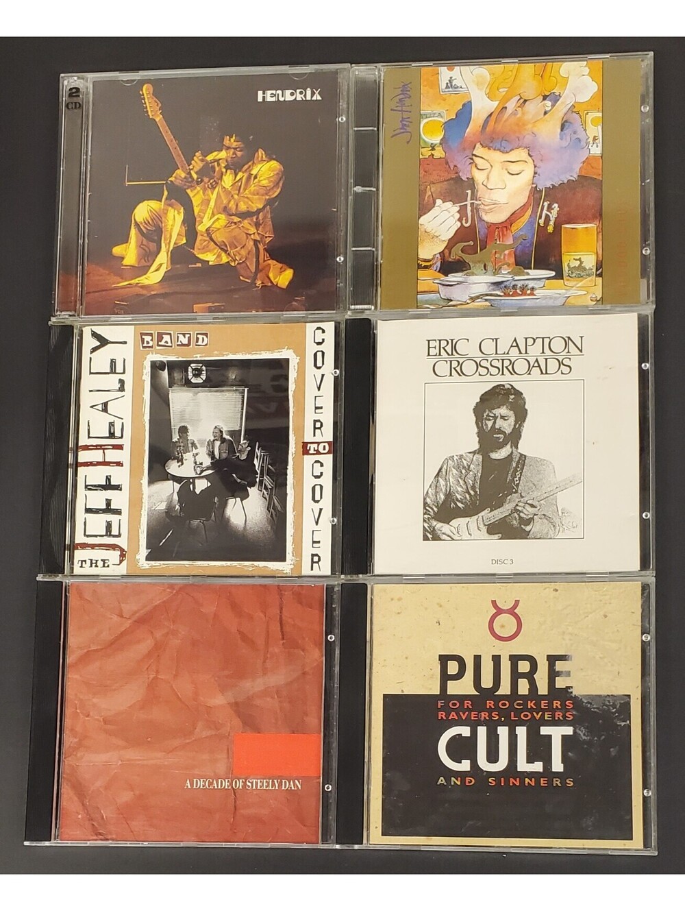 6x Classic Rock CD Collection - Hendrix, Eric Clapton, Steely Dan, and More VG
